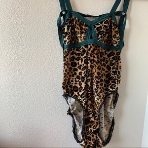 Solstice Intimates Velvet Leopard Print Bodysuit